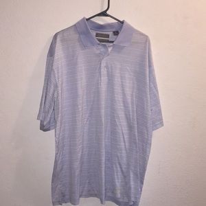 Daniel Cremieux Light Blue Striped Cotton Polo XL